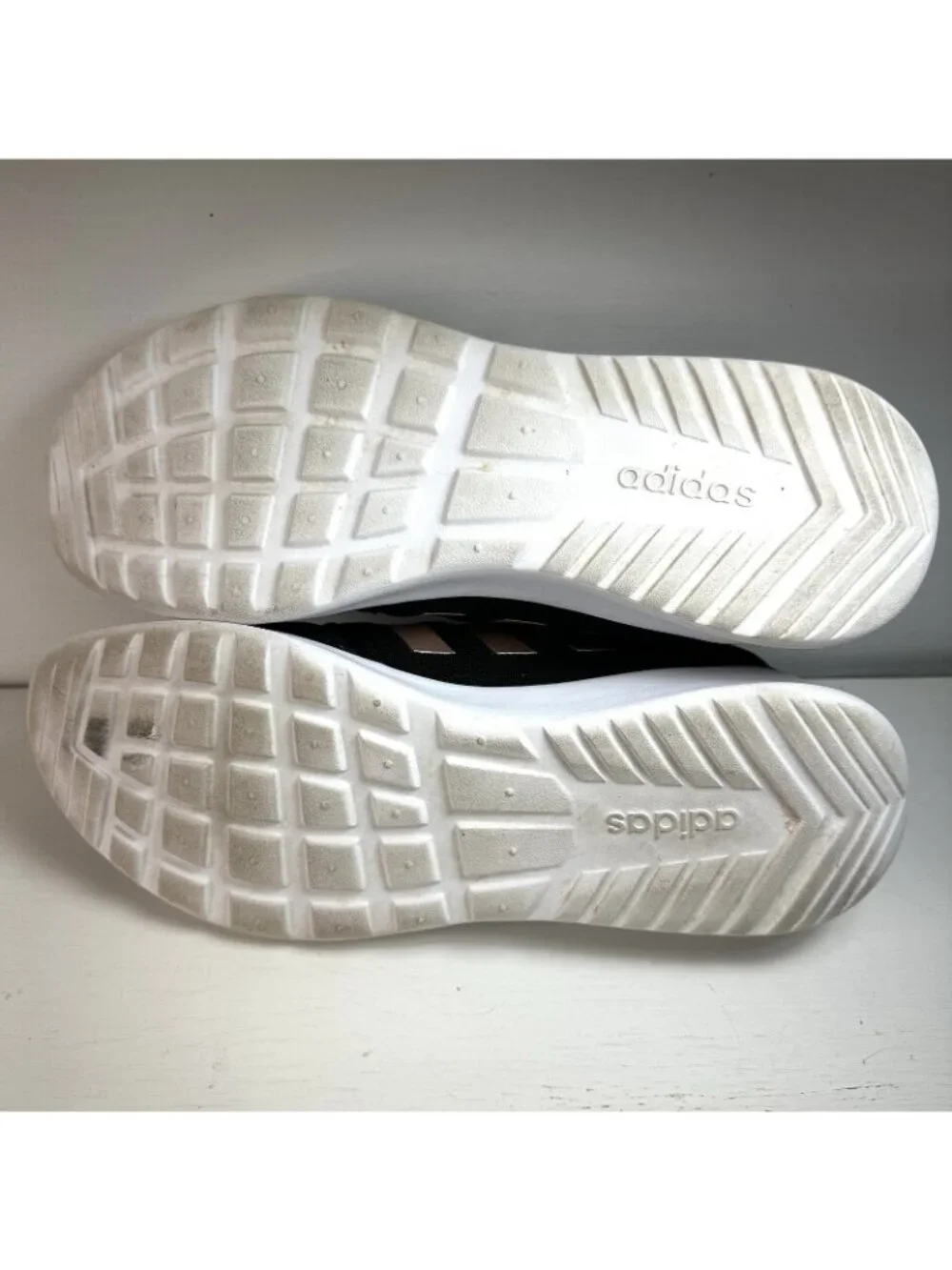 Adidas Cloudfoam Sneakers QT Racer Running Shoes Womens Size 8 Black Pink AC8247